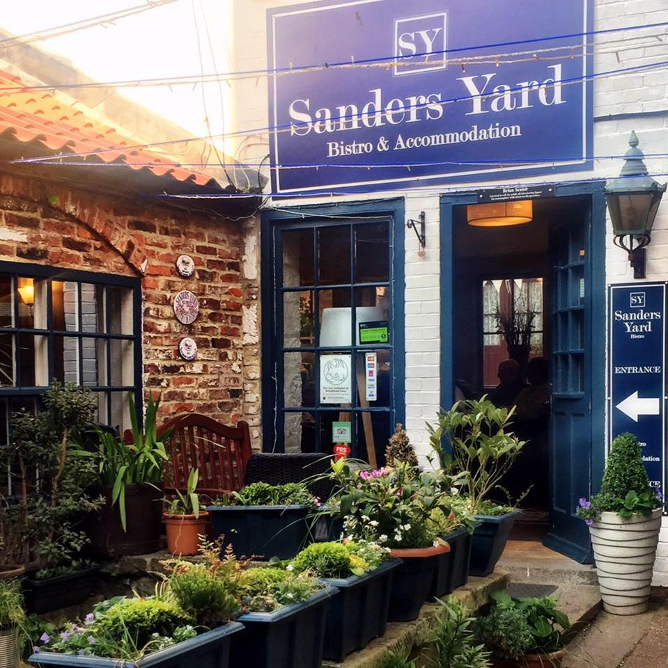 The entrance to Sanders Yard Bistro in Whitby