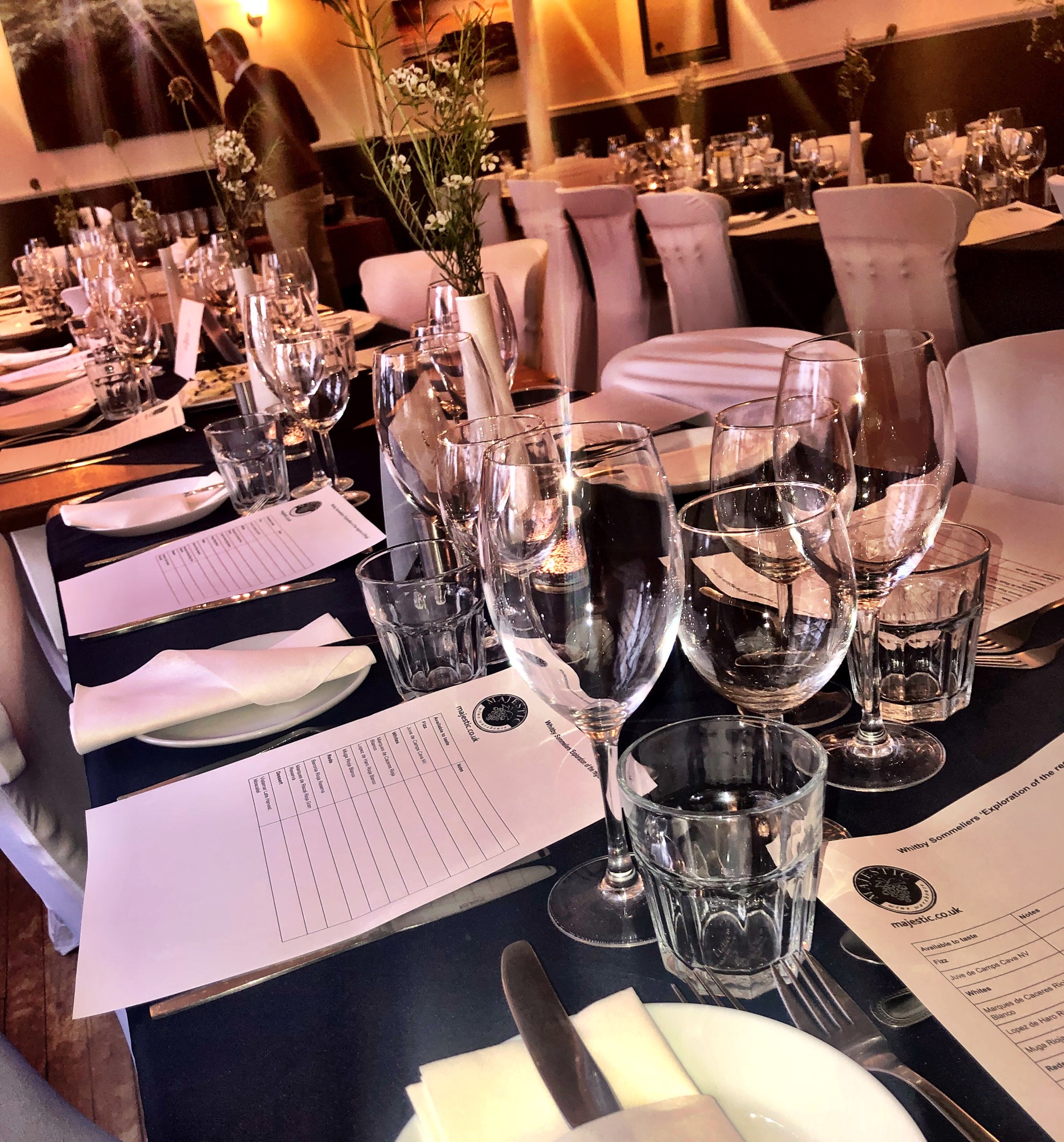 An event table at Sanders Yard Bistro